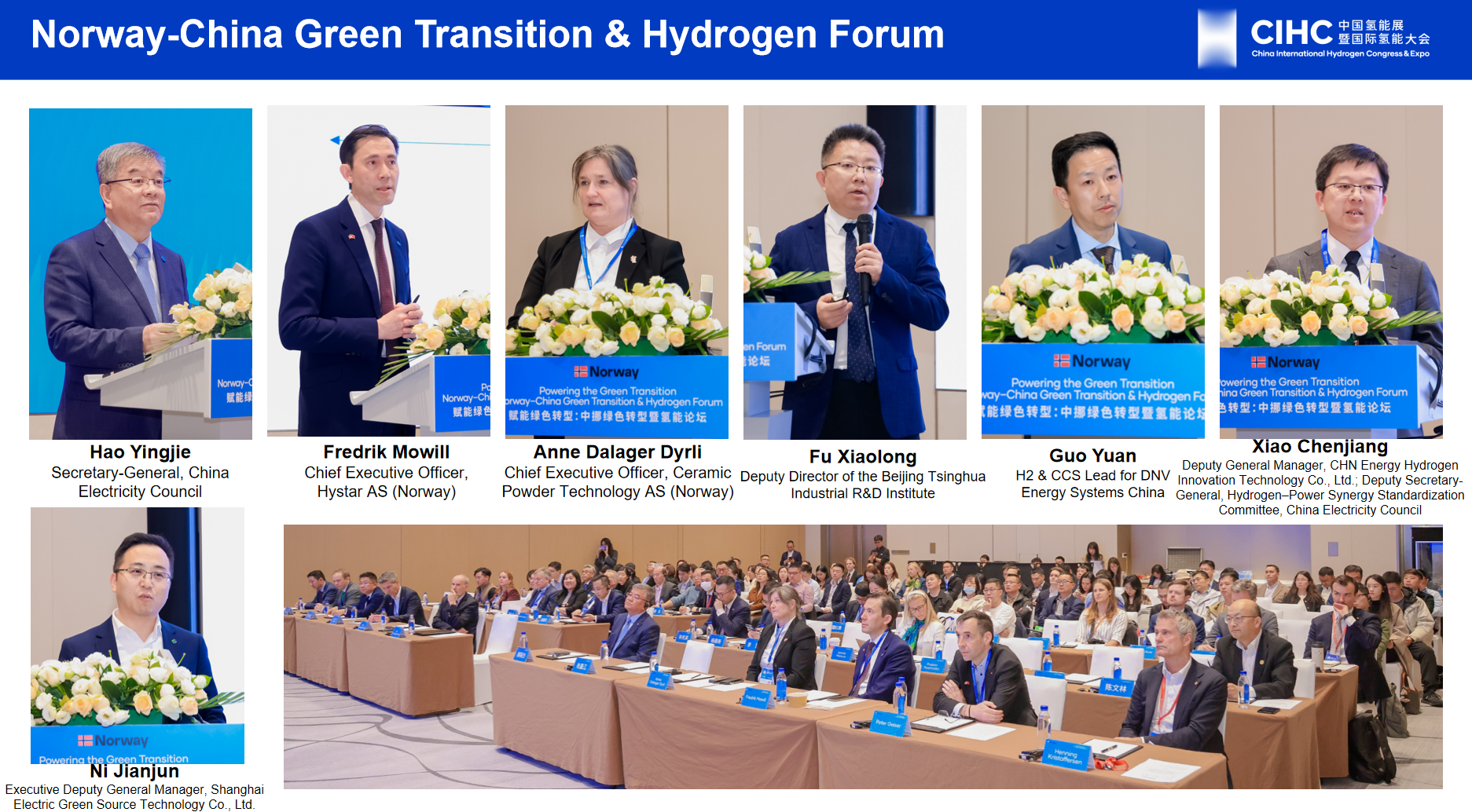 Speakers on the Norway-China Green Transition & Hydrogen Forum